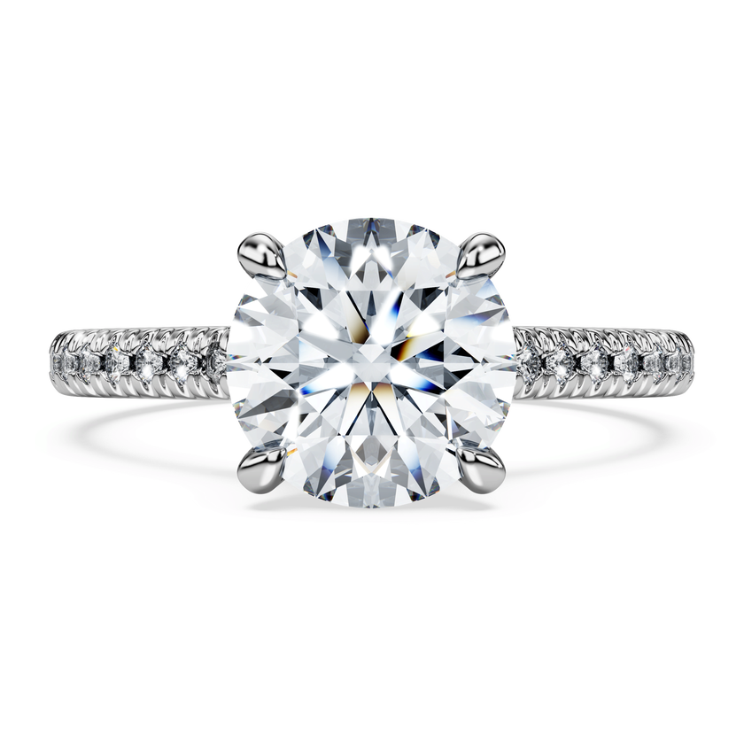 swarovski خاتم سوليتير eternity، ألماس مُصنع في المختبر بإجمالي 2 2 قيراط، شكل دائري، ذهب أبيض عيار 18