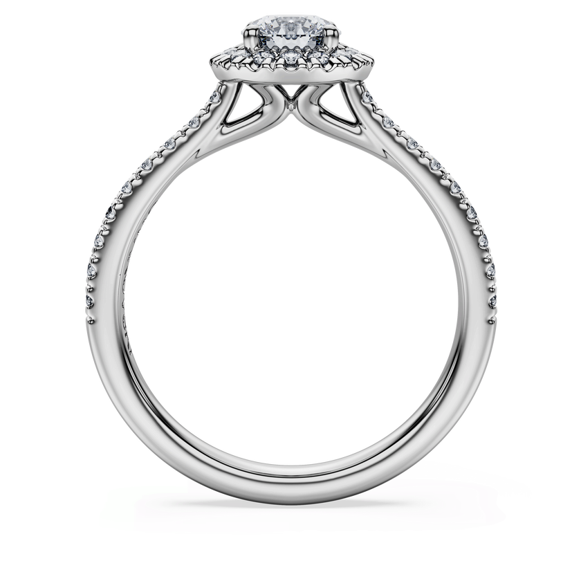 swarovski خاتم سوليتير eternity، ألماس مُصنع في المختبر إجمالي 0 8 قيراط، ذهب أبيض عيار 18 قيراط