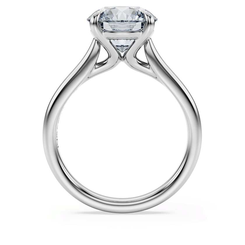 swarovski خاتم سوليتير eternity، أحجار ألماس مُصنعة في المختبر بإجمالي 3 قيراط، قطع دائري، ذهب أبيض عيار 18
