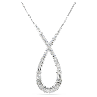 swarovski قلادة hyperbola، قطع متنوع، شكل إنفينيتي، لون أبيض، طلاء روديوم