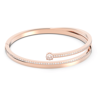 swarovski سوار fresh، لون أبيض، طلاء ذهبي وردي