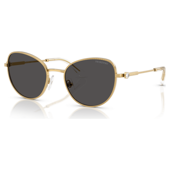 swarovski نظارة شمسية، شكل عين القطة، لون رمادي