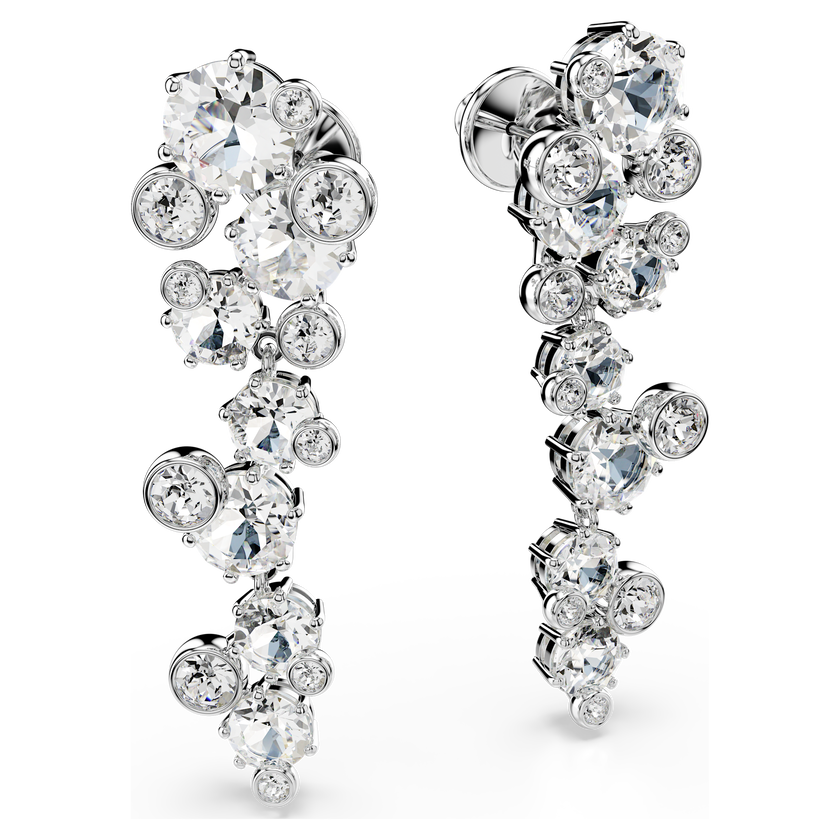 swarovski أقراط متدلية constella، قطع متنوع، لون أبيض، طلاء روديوم