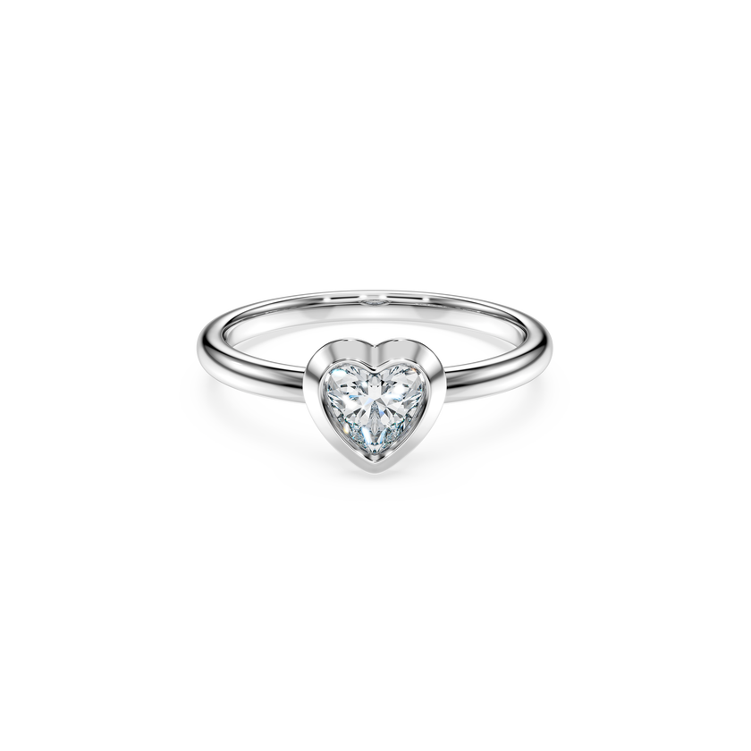 swarovski eternity solitaire ring  lab grown diamonds 0 5 ct tw  heart shape  sterling silver