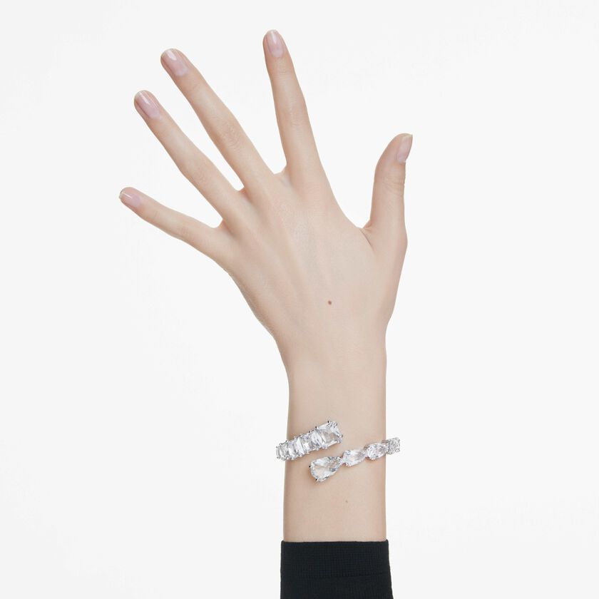 swarovski سوار matrix، قطع متنوع، لون أبيض، طلاء روديوم