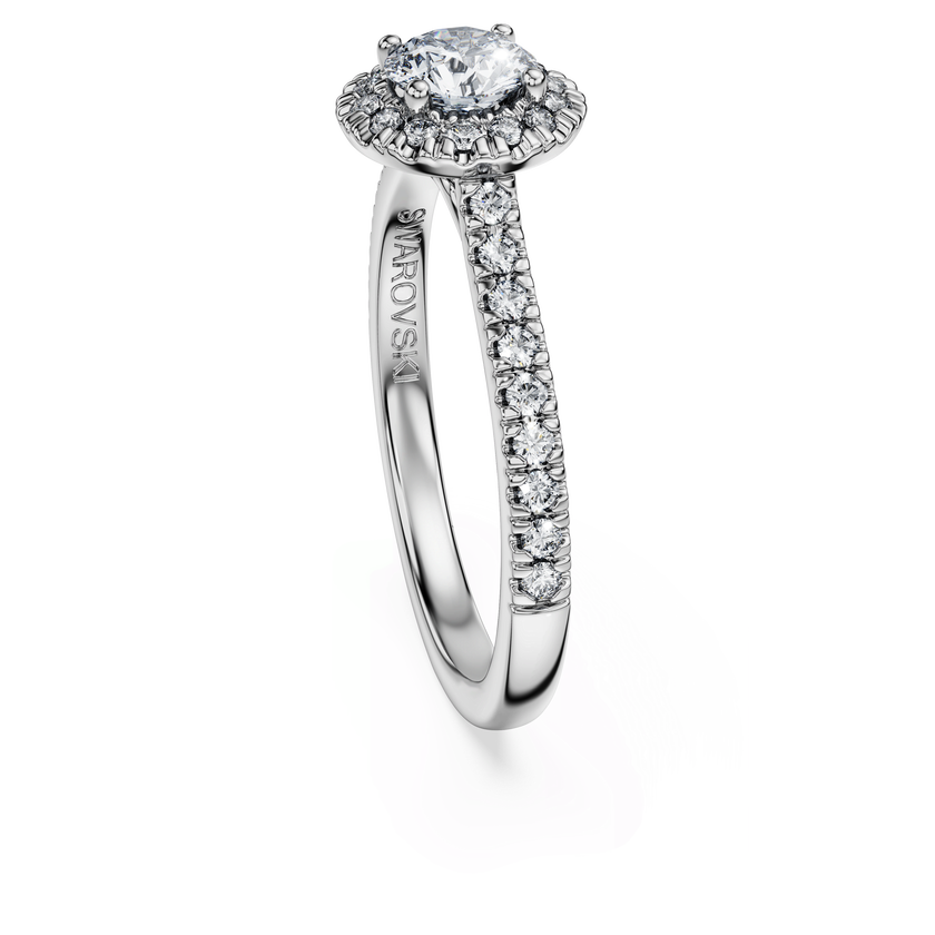 swarovski خاتم سوليتير eternity، ألماس مُصنع في المختبر إجمالي 0 8 قيراط، ذهب أبيض عيار 18 قيراط