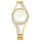 swarovski ساعة hyperbola bangle، صناعة سويسرية، سوار معدني، لون ذهبي، لمسة نهائية بلون ذهبي