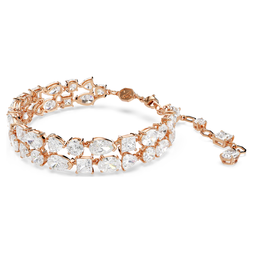 swarovski سوار mesmera، قطع متنوع، لون أبيض، طلاء ذهبي