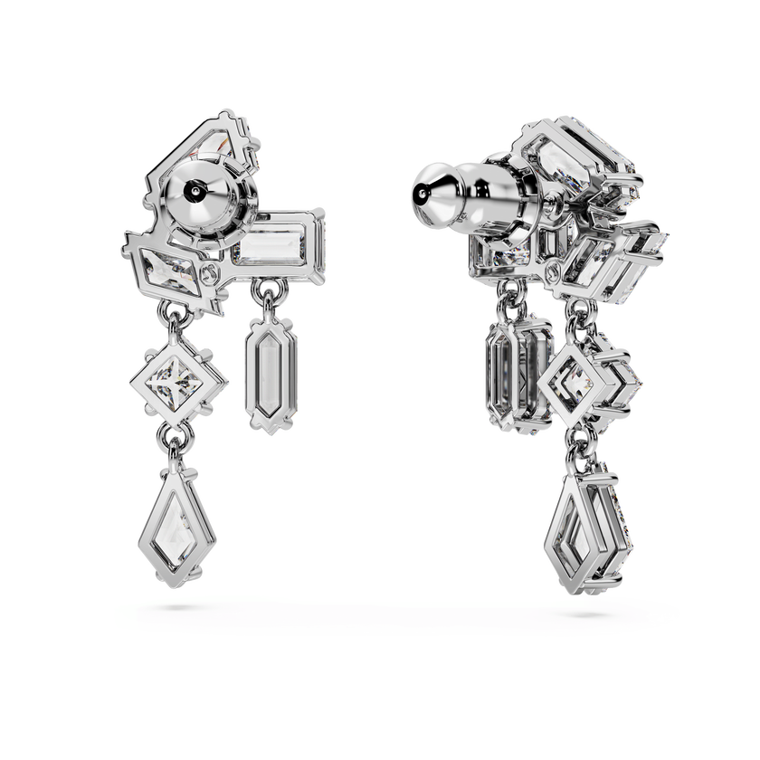 swarovski أقراط متدلية mesmera، قطع متنوع، لون أبيض، طلاء روديوم