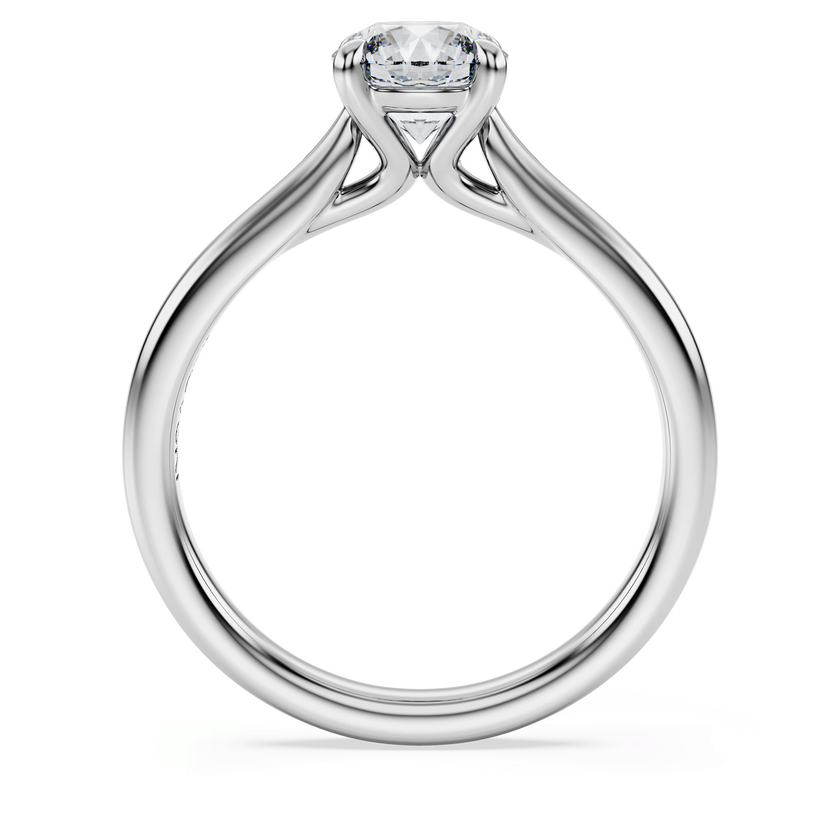 swarovski خاتم سوليتير eternity، ألماس مُصنع في المختبر إجمالي 1 قيراط، شكل دائري، ذهب أبيض عيار 18 قيراط