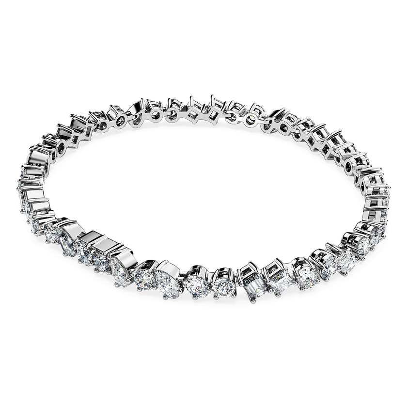 swarovski سوار تنس galaxy، أحجار ألماس مُصنعة في المختبر بإجمالي 4 9 قراريط، ذهب أبيض عيار 18