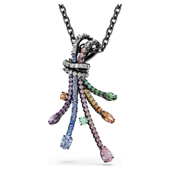 swarovski قلادة وبروش matrix، قطع متنوع، شكل باقة، ألوان متعددة، طلاء روثينيوم