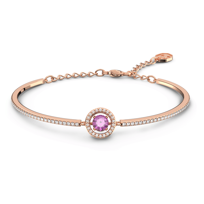 swarovski سوار sparkling dance، لون بنفسجي، طلاء ذهبي وردي