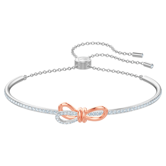 swarovski سوار lifelong على شكل ربطة قوسيّة، لون أبيض، طلاء مختلط