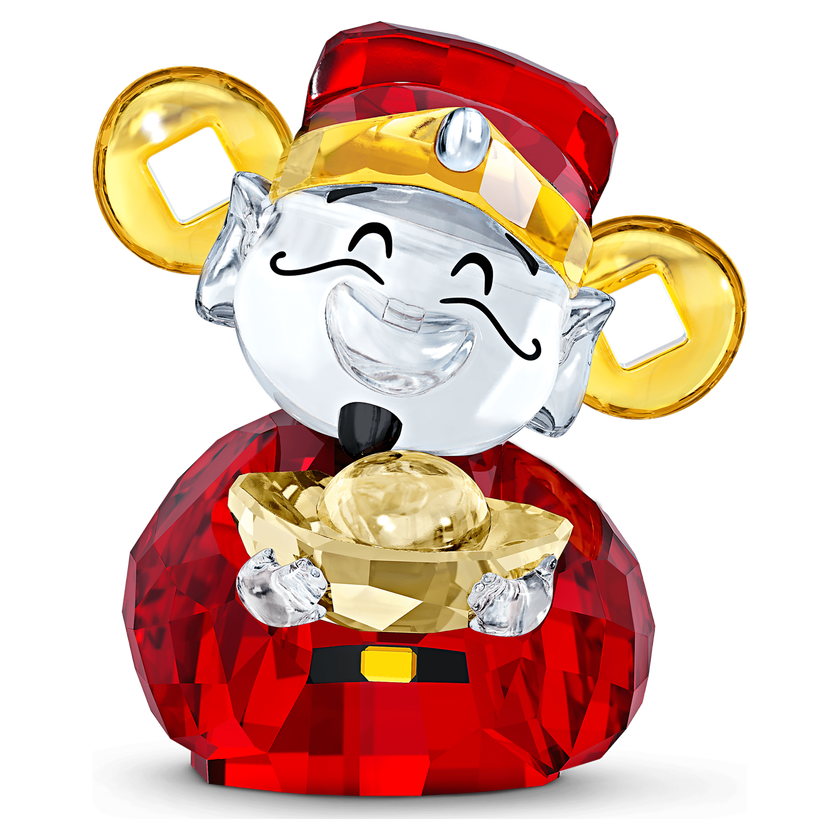 swarovski مجسم أسيوي بتصميم شخصية god of wealth