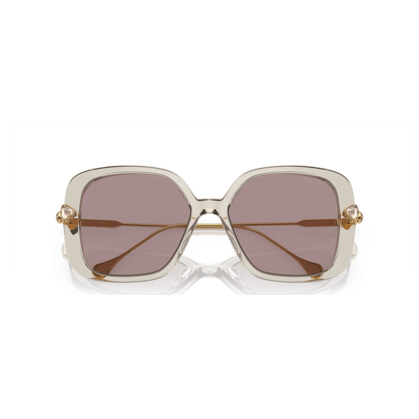 swarovski نظارة شمسية، حجم كبير، شكل مربع، sk6011el، لون أرجواني