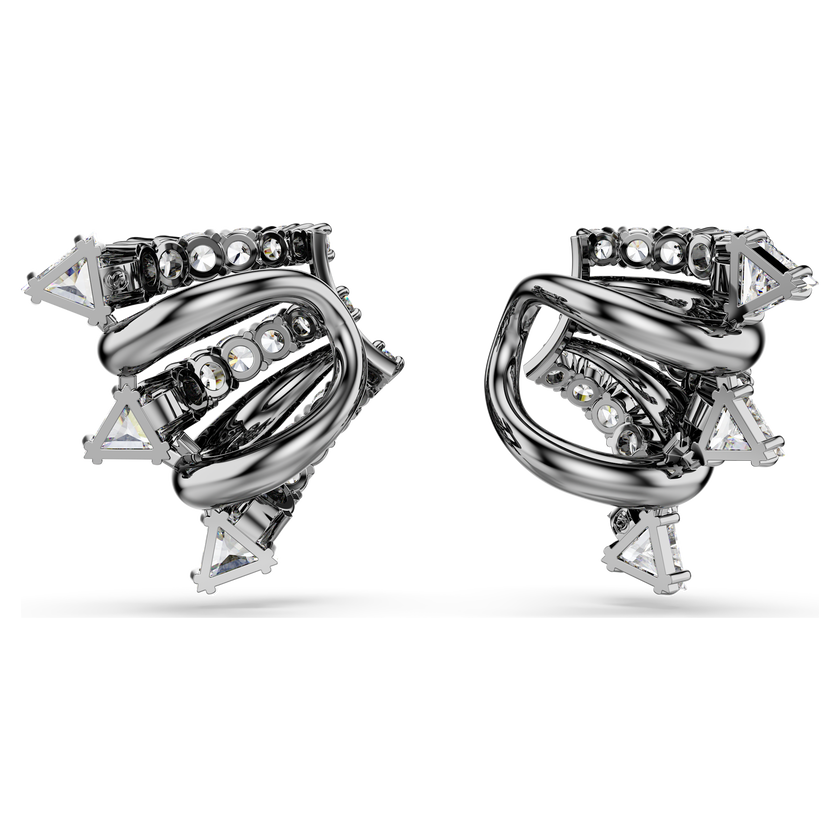 swarovski حلية أذن sublima، لون أبيض، طلاء روثينيوم