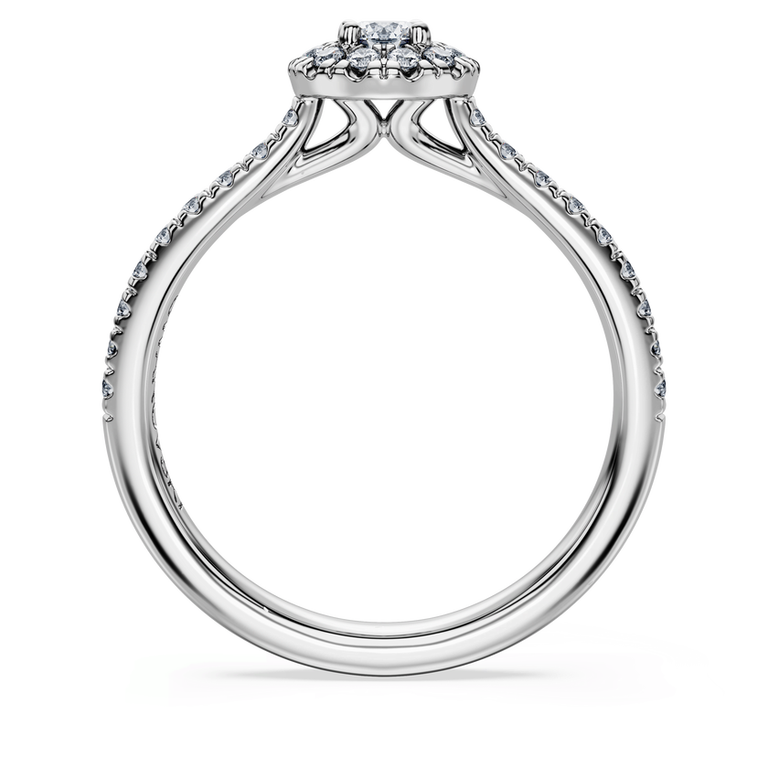 swarovski خاتم سوليتير eternity، أحجار ألماس مُصنعة في المختبر بإجمالي 0 45 قيراط، فضة إسترليني
