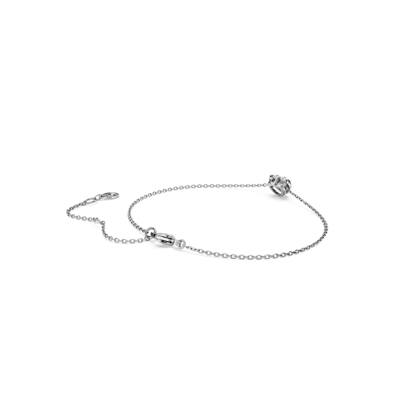 swarovski سوار eternity، ألماس مُصنع في المختبر إجمالي 0 5 قيراط، شكل قلب، فضة استرليني