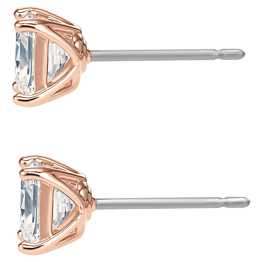 swarovski أقراط attract للأذن المثقوبة، لون أبيض، طلاء روديوم