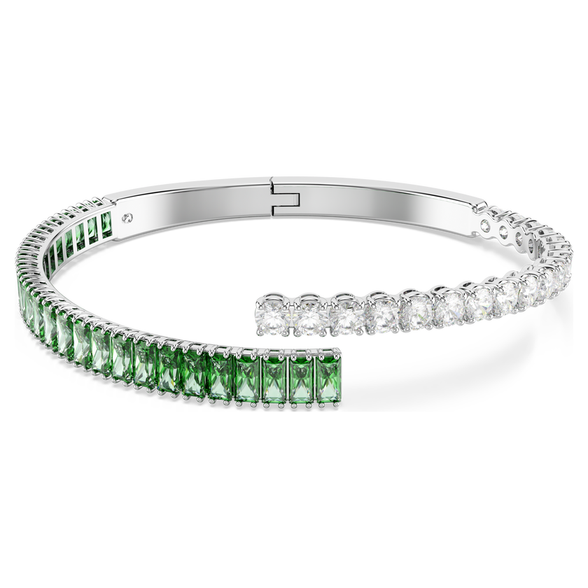 swarovski سوار matrix، قطع متنوع، لون أخضر، طلاء روديوم