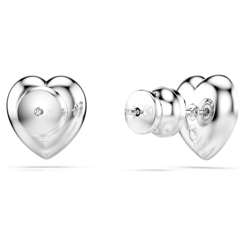 أقراط دبوسية ariana grande x swarovski، قطع متنوع، شكل قلب، لون أبيض، طلاء روديوم
