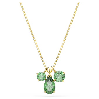 swarovski قلادة mesmera، قطع متنوع، لون أخضر، لمسة نهائية من الذهب عيار 18 قيراط
