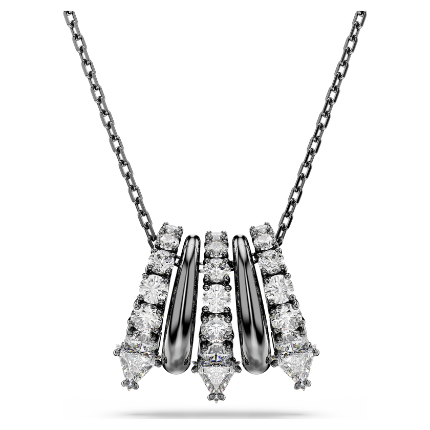 swarovski قلادة sublima، لون أبيض، طلاء روثينيوم