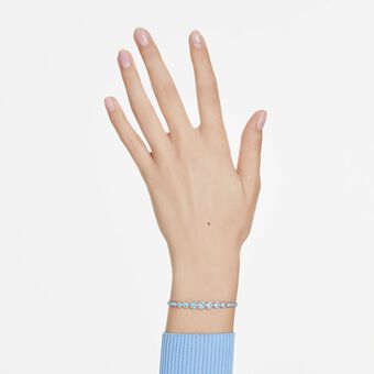 swarovski سوار imber، قطع مستدير متنوع، لون أزرق، طلاء روديوم
