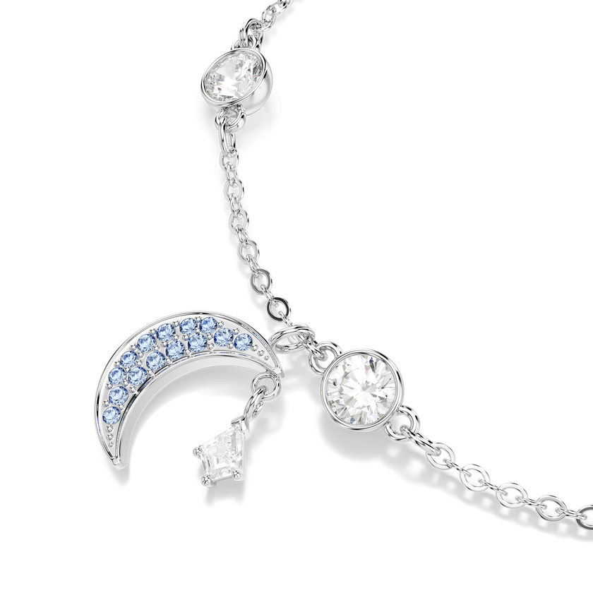 swarovski سوار symbolica، قطع مُستدير، قمر، لون أزرق، طلاء روديوم