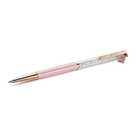 swarovski crystalline ballpoint pen  teddy  pink  pink lacquered  rose gold tone plated