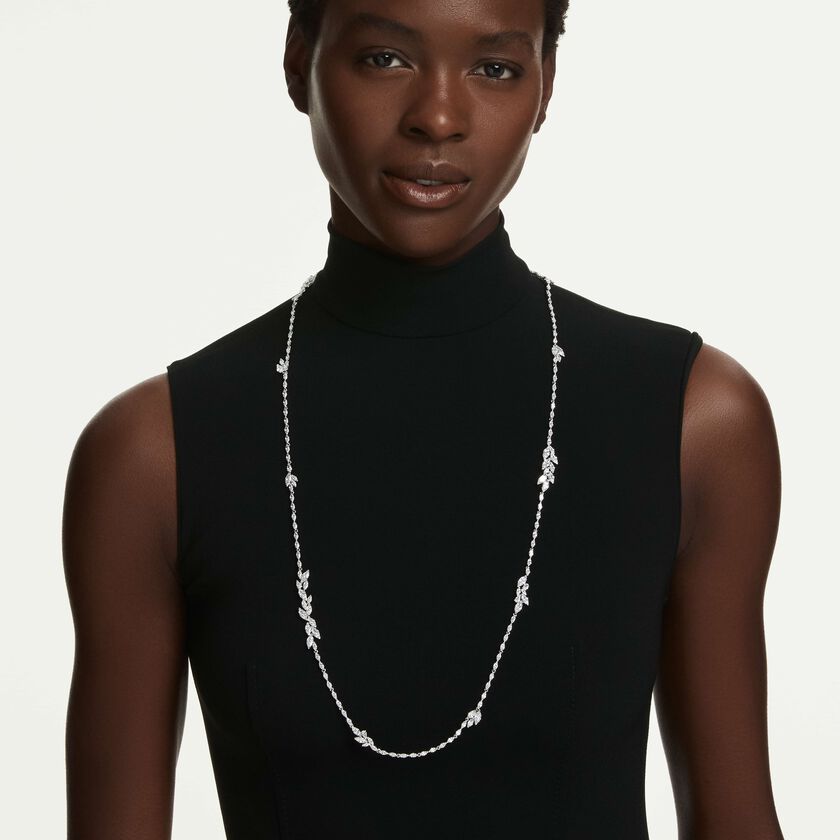 swarovski سلسلة mesmera، قطع ماركيز، لون أبيض، طلاء روديوم