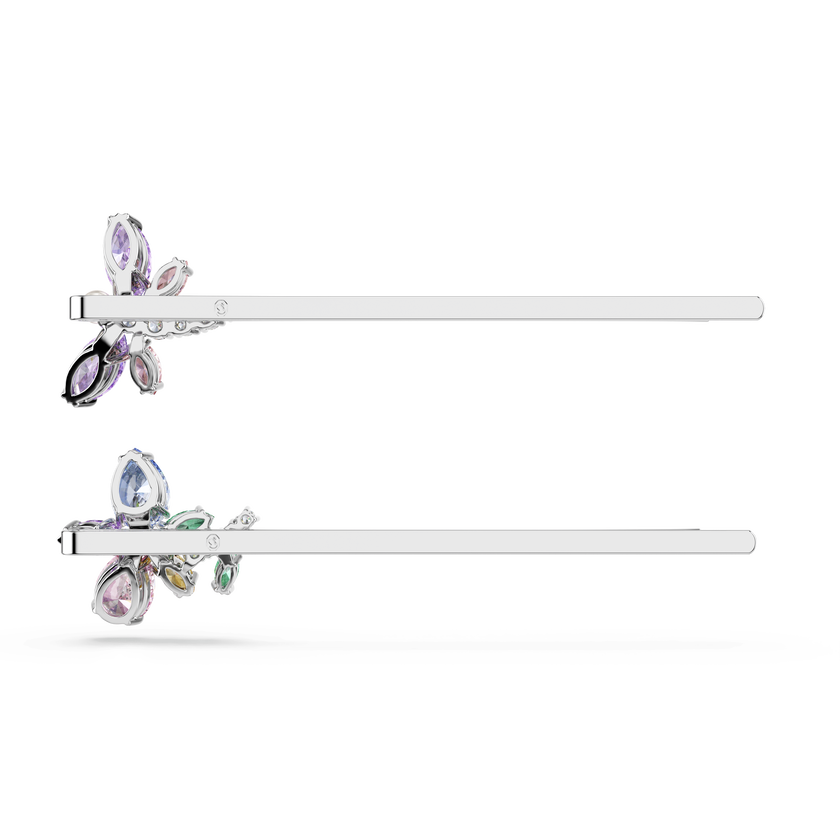 دبوس شعر ariana grande x swarovski، قطع متنوع، شكل يعسوب، شكل زهرة، ألوان متعددة، طلاء روديوم