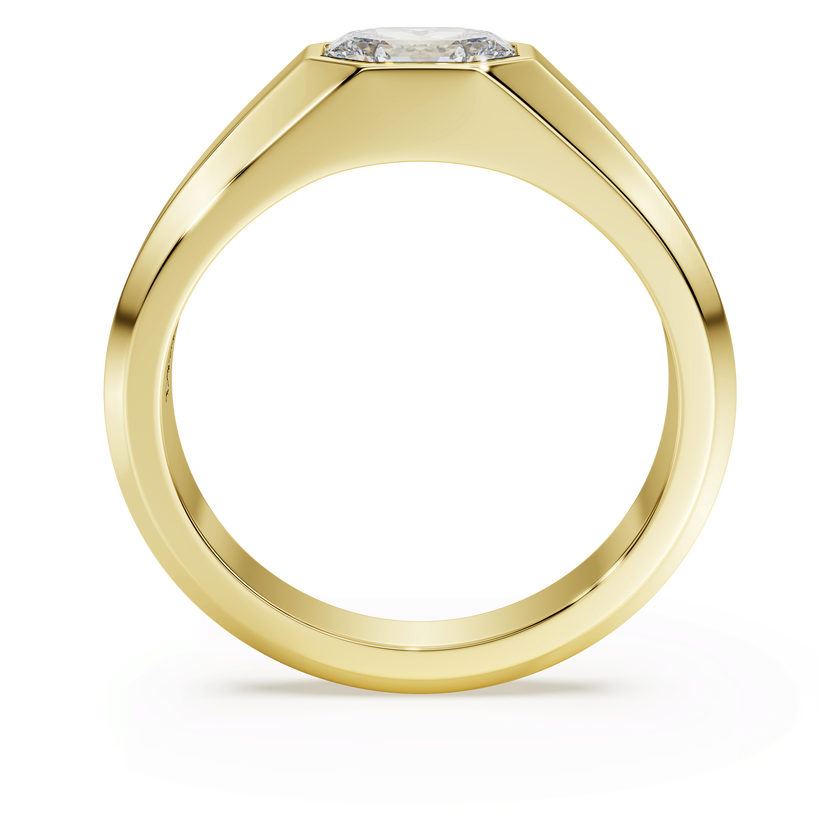 swarovski دبلة octagon، أحجار ألماس مُصنعة في المختبر بإجمالي 1 0 قيراط، شكل مثمن، ذهب أصفر عيار 18