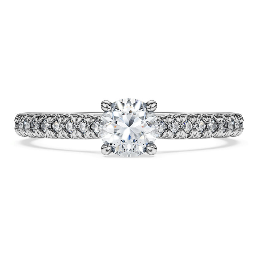 swarovski خاتم سوليتير eternity، أحجار ألماس مُصنعة في المختبر بإجمالي 0 7 قيراط، ذهب أبيض عيار 18