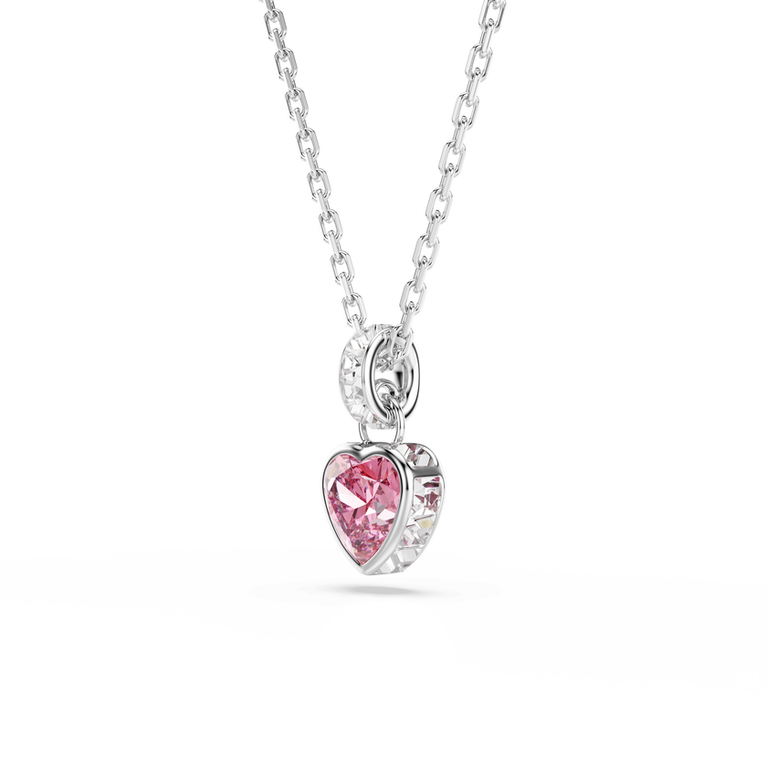 swarovski قلادة chroma، قطع متنوع، لون وردي، طلاء روديوم