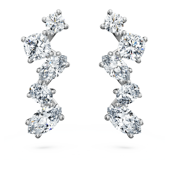 swarovski حلي الأذن galaxy، أحجار ألماس مُصنعة في المختبر بإجمالي 1 25 قيراط، ذهب أبيض عيار 18