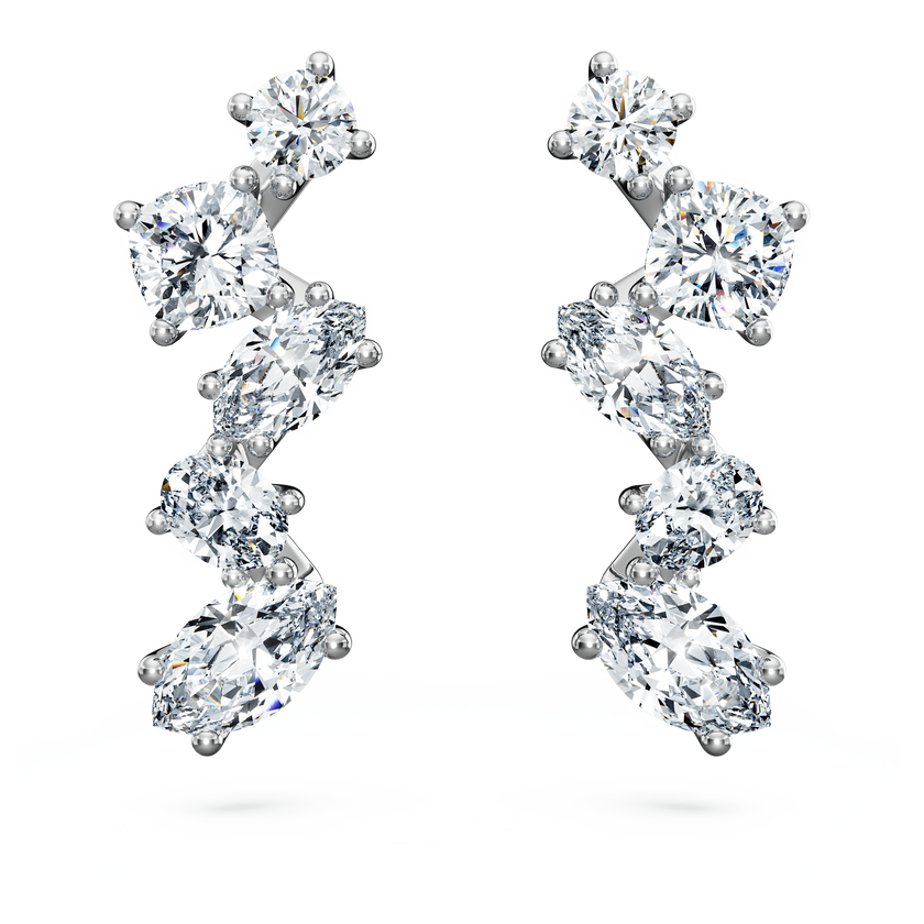 swarovski حلي الأذن galaxy، أحجار ألماس مُصنعة في المختبر بإجمالي 1 25 قيراط، ذهب أبيض عيار 18