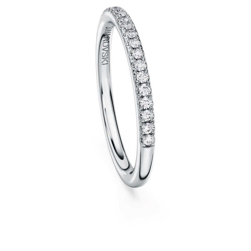 swarovski دبلة eternity، أحجار ألماس مُصنعة في المختبر بإجمالي 0 2 قيراط، ذهب أبيض عيار 18