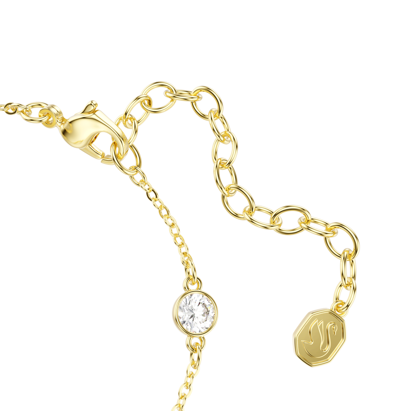 swarovski سوار symbolica، قطع مُستدير، قمر، لون أبيض، لمسة نهائية من الذهب عيار 18 قيراط