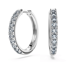 swarovski أقراط حلقية eternity، أحجار ألماس مُصنعة في المختبر بإجمالي 0 5 قيراط، ذهب أبيض عيار 18
