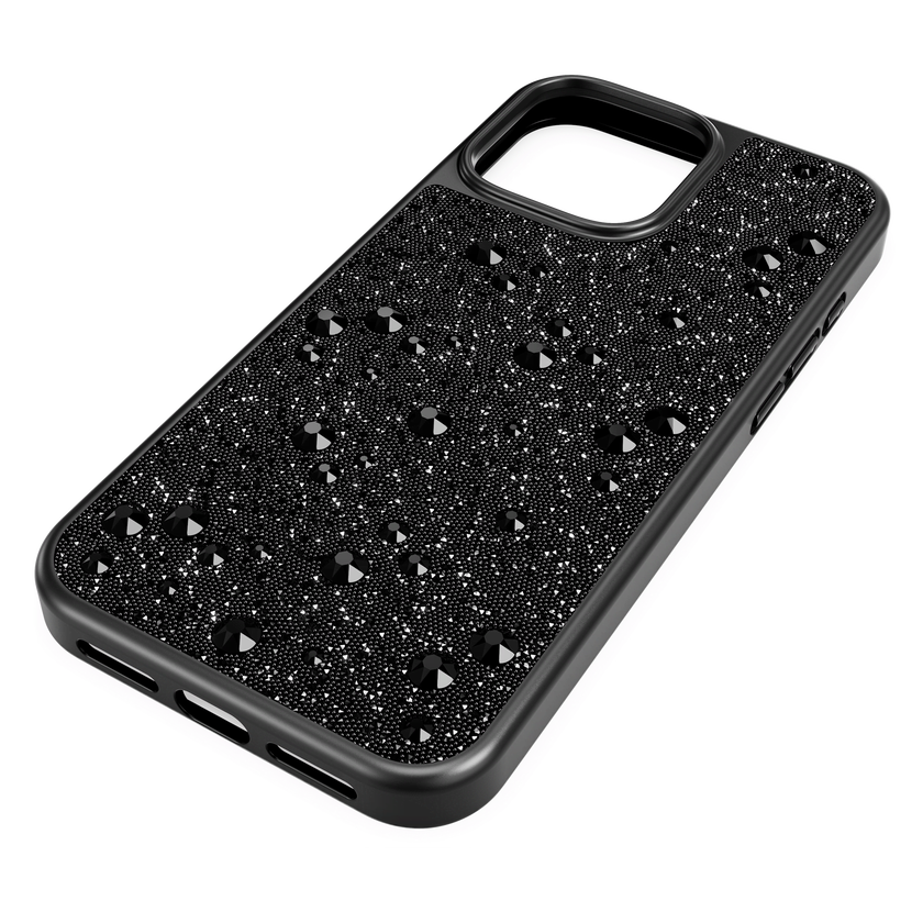 swarovski حافظة هاتف ذكي high، تصميم متباين، iphone  16 pro max، لون أسود