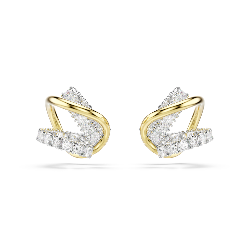 swarovski حلية للأذن hyperbola، قطع متنوع، لون أبيض، لمسة نهائية من معادن مختلطة