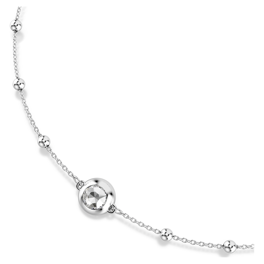 swarovski قلادة una angelic، قطع مستدير، حليات ثنائية الوجه، لون أبيض، طلاء روديوم