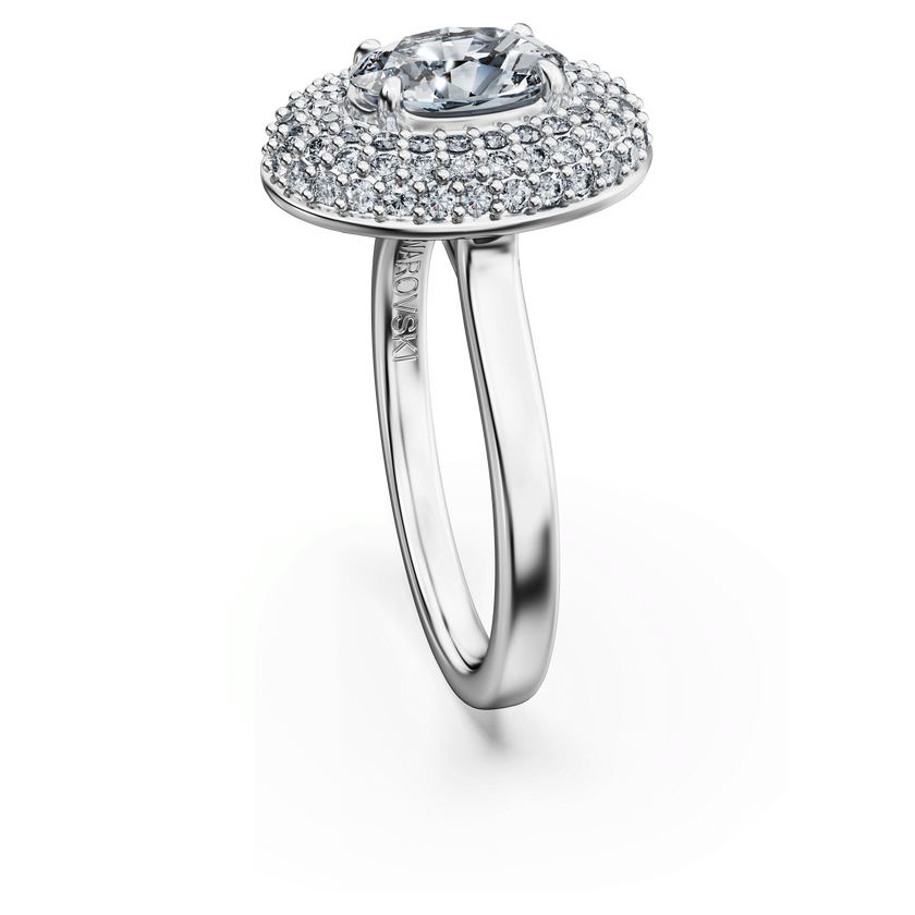 swarovski خاتم هالة سوليتير eternity، أحجار ألماس مُصنعة في المختبر بإجمالي 1 5 قيراط، ذهب أبيض عيار 18