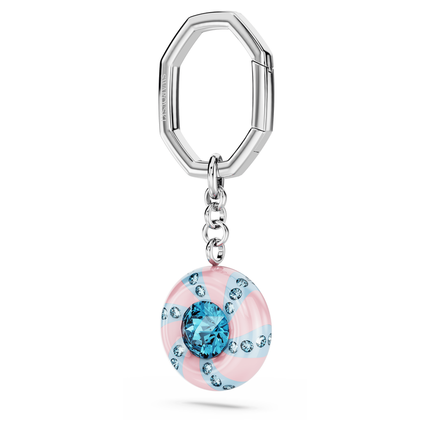 swarovski حلقة مفاتيح dulcis، قطع مستدير، ألوان متعددة، طلاء روديوم