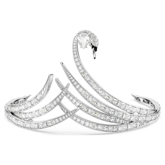 swarovski تاج vienna، قطع متنوع، بجعة، لون أبيض، طلاء روديوم
