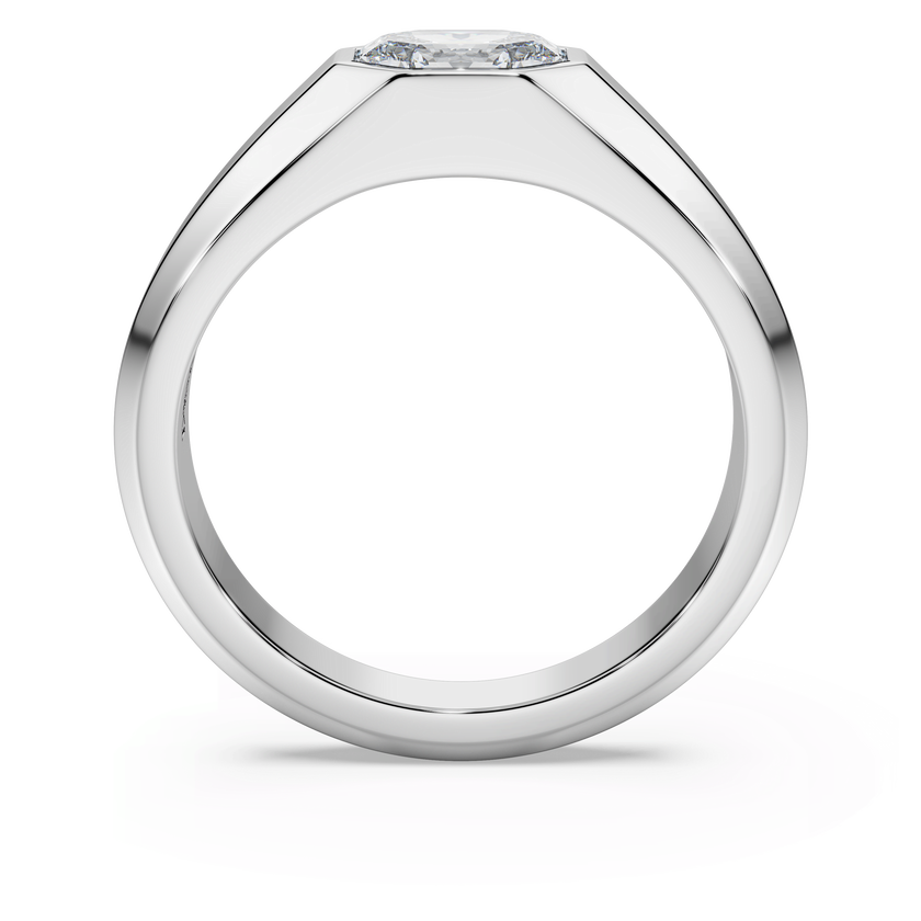 swarovski دبلة octagon، أحجار ألماس مُصنعة في المختبر بإجمالي 1 0 قيراط، شكل مثمن، ذهب أبيض عيار 18