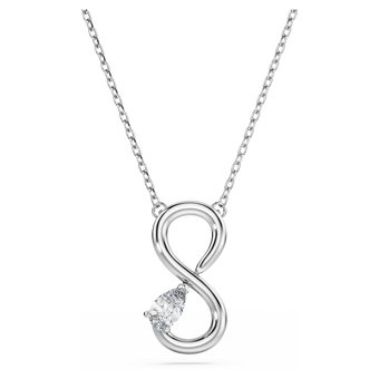 swarovski eternity pendant  lab grown diamonds 0 2 ct tw  pear shape  infinity  18k white gold