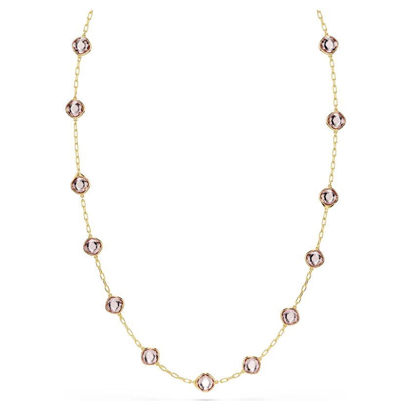 swarovski سلسلة chroma، قطع مُثَمَّن، لون أخضر، طلاء باللون الذهبي